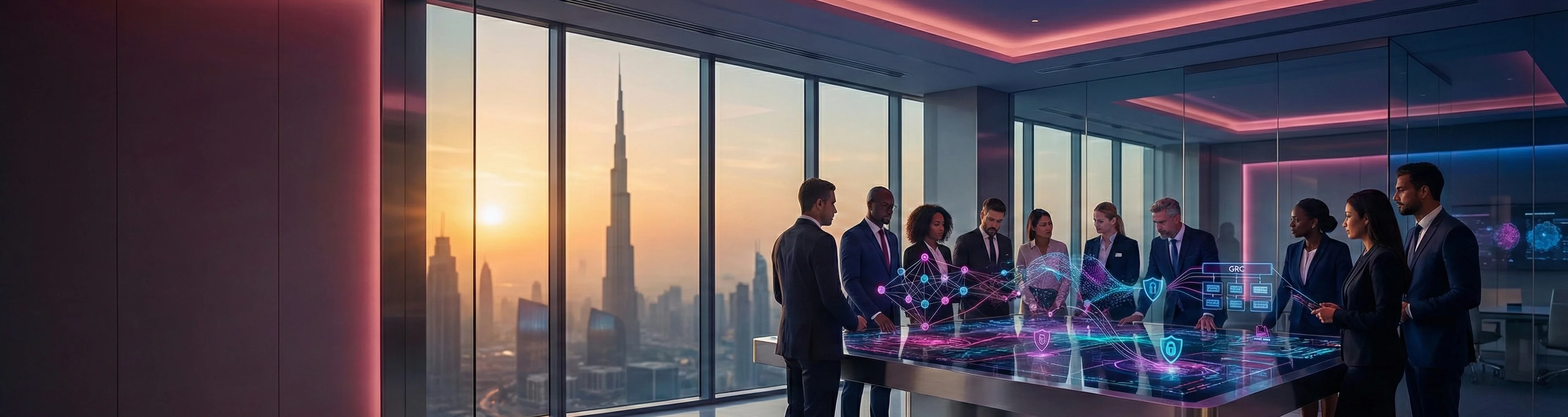 Rezilens business transformation consulting services - Strategic foresight, AI consulting, GRC automation, and digital transformation for businesses in Dubai, UAE, and Middle East